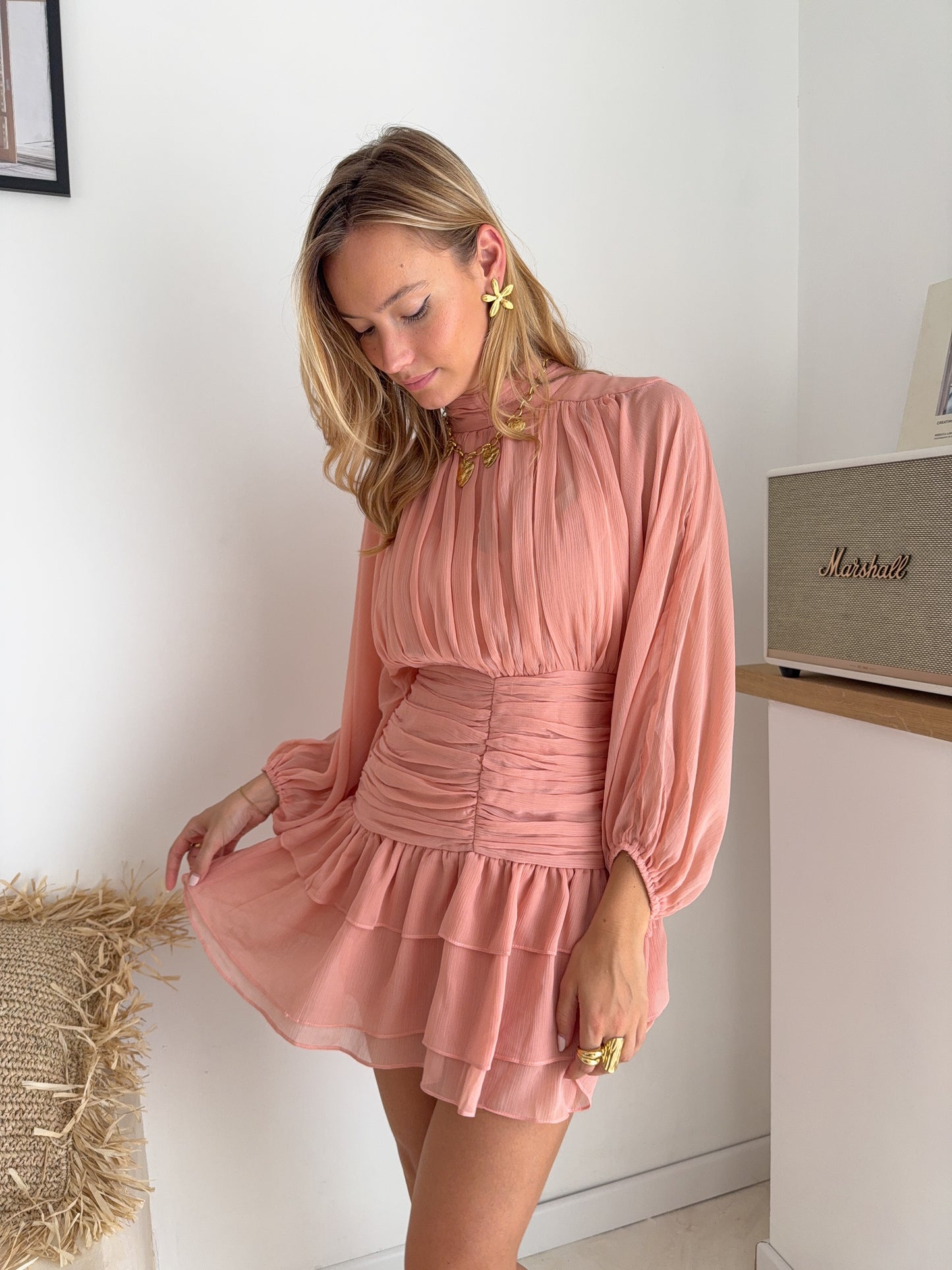 ROBE ROSE POUDRÉE ELISE