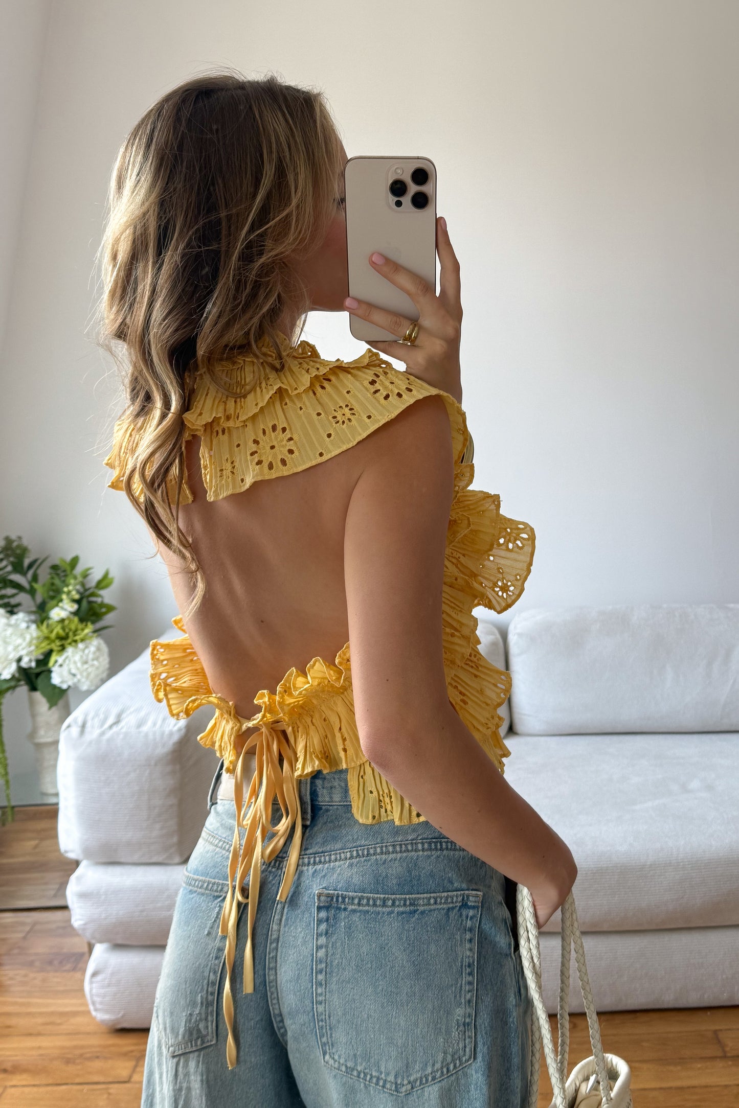 TOP LIPA BRODE OCRE