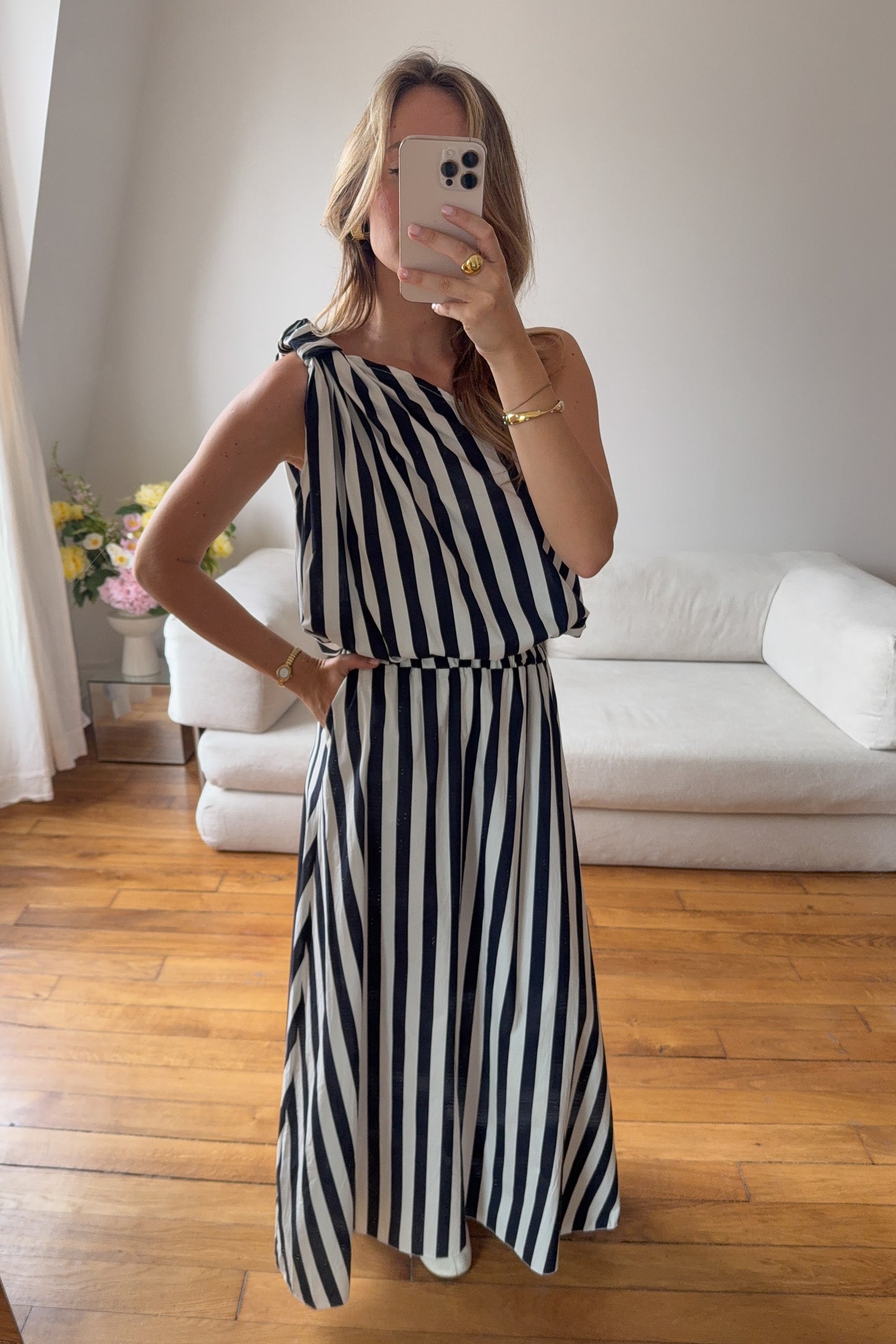 ENSEMBLE LOLA MARINE ET ECRU