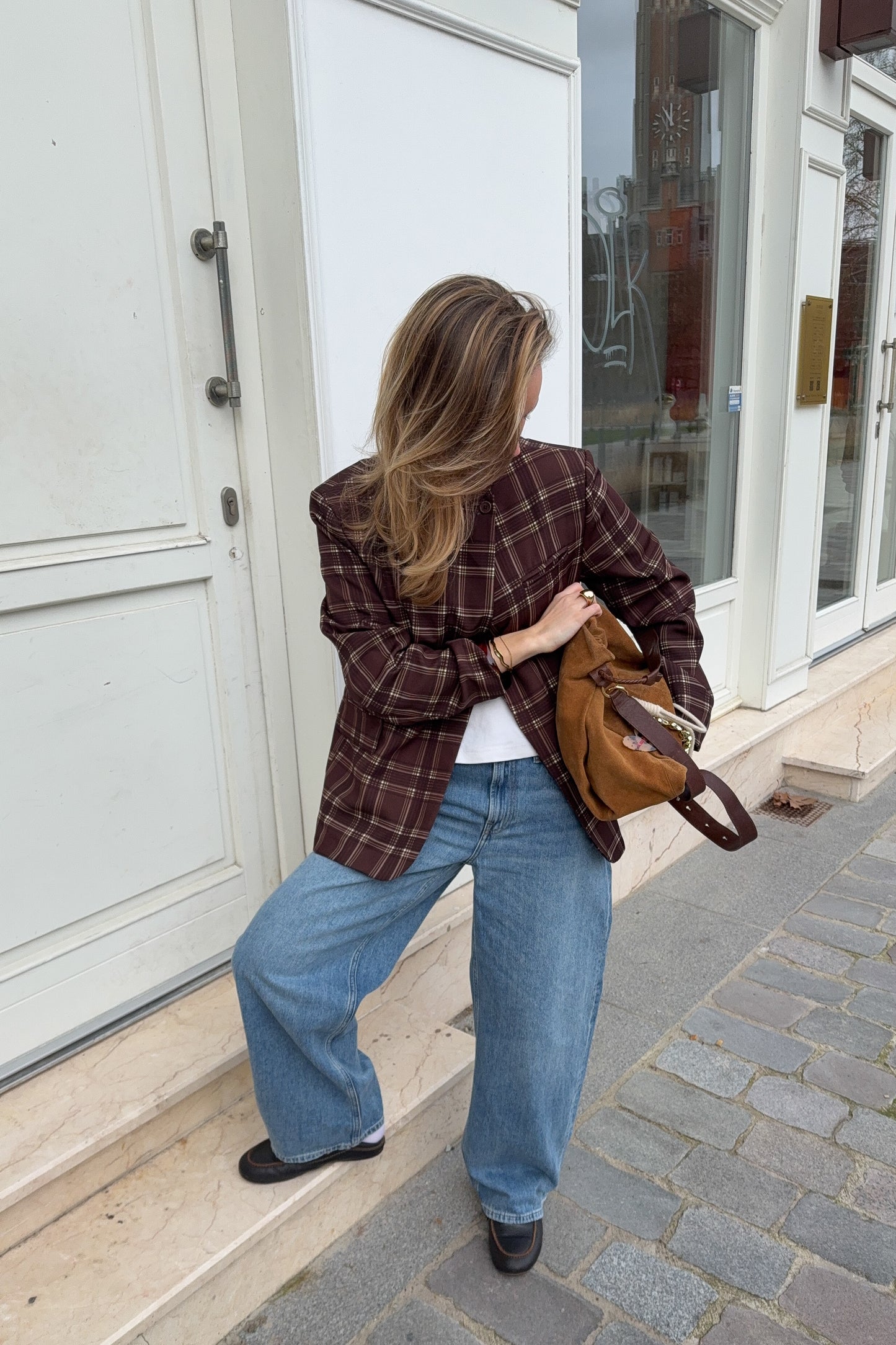 VESTE ASYMETRIQUE ZOE - CHOCO