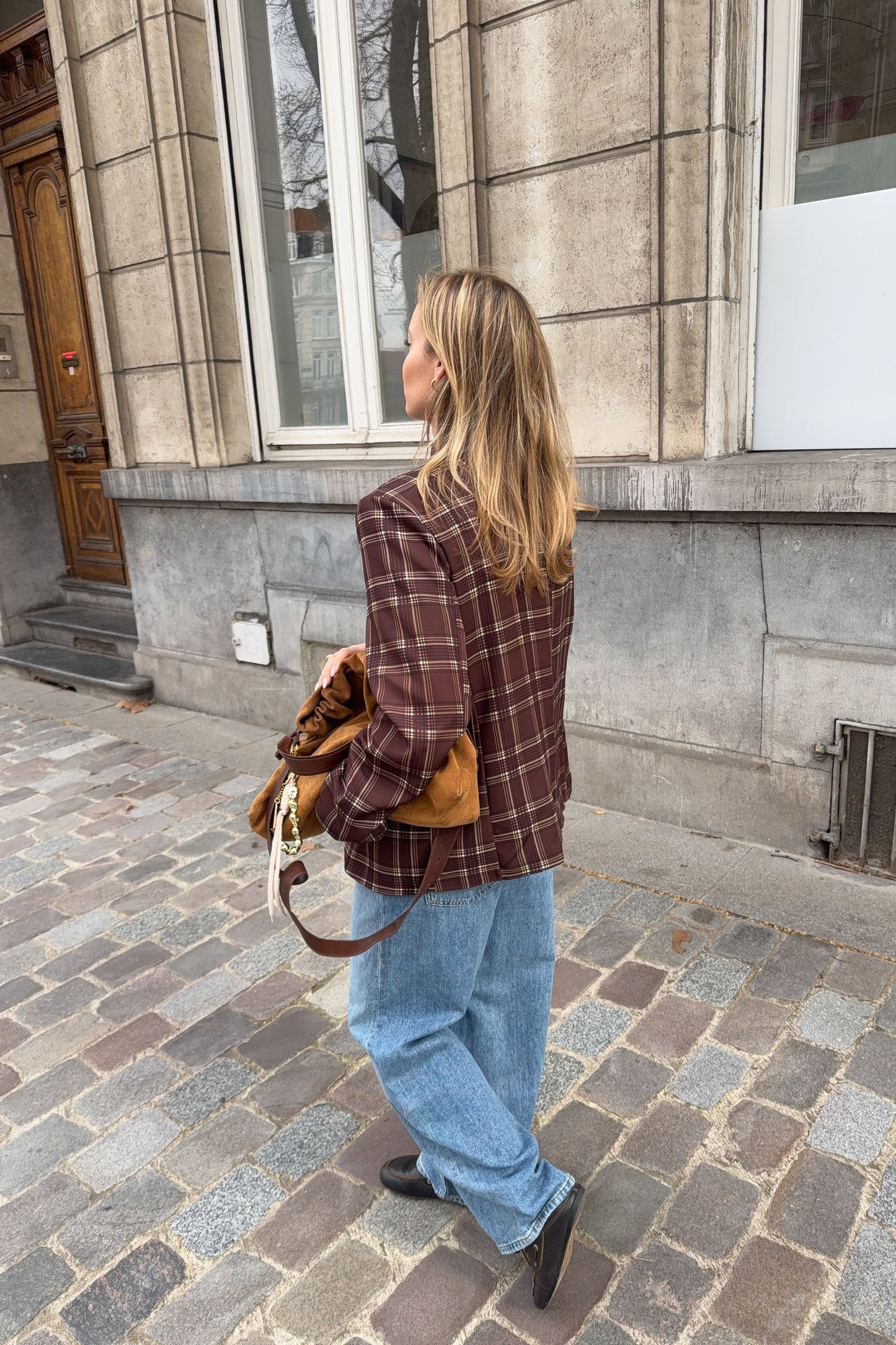 VESTE ASYMETRIQUE ZOE - CHOCO
