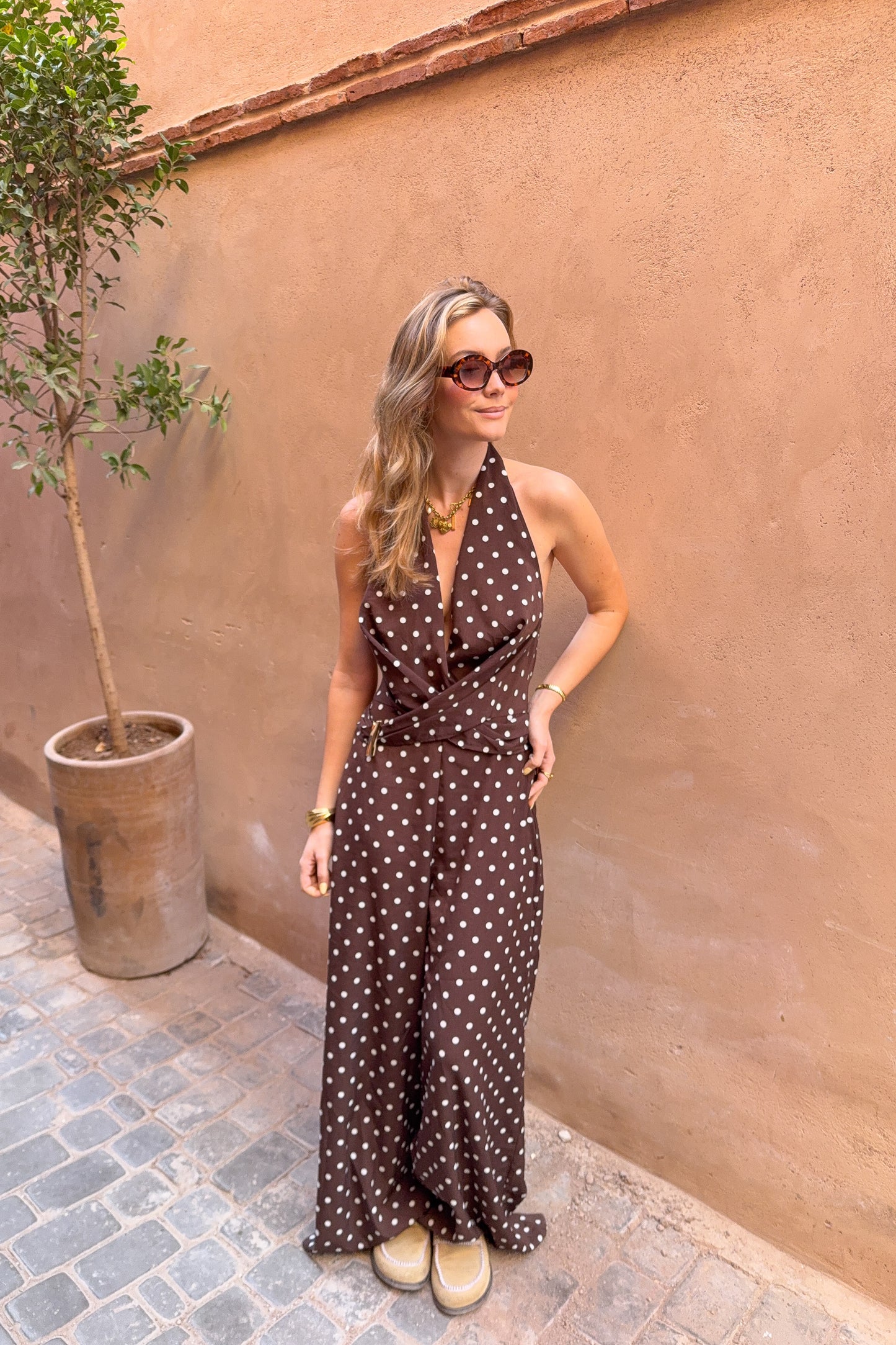 COMBI PANTALON MALIKA CHOCO