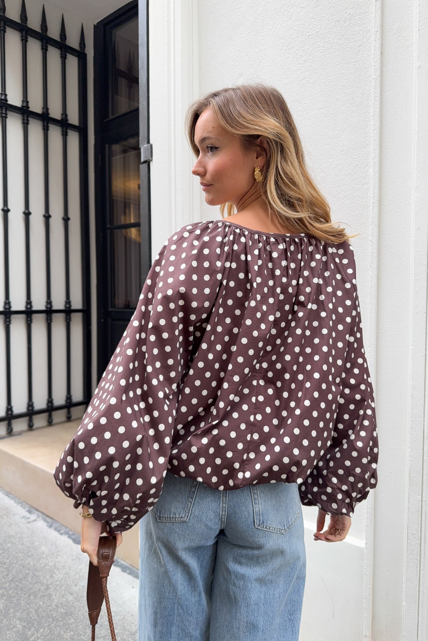 BLOUSE ROMA MARRON