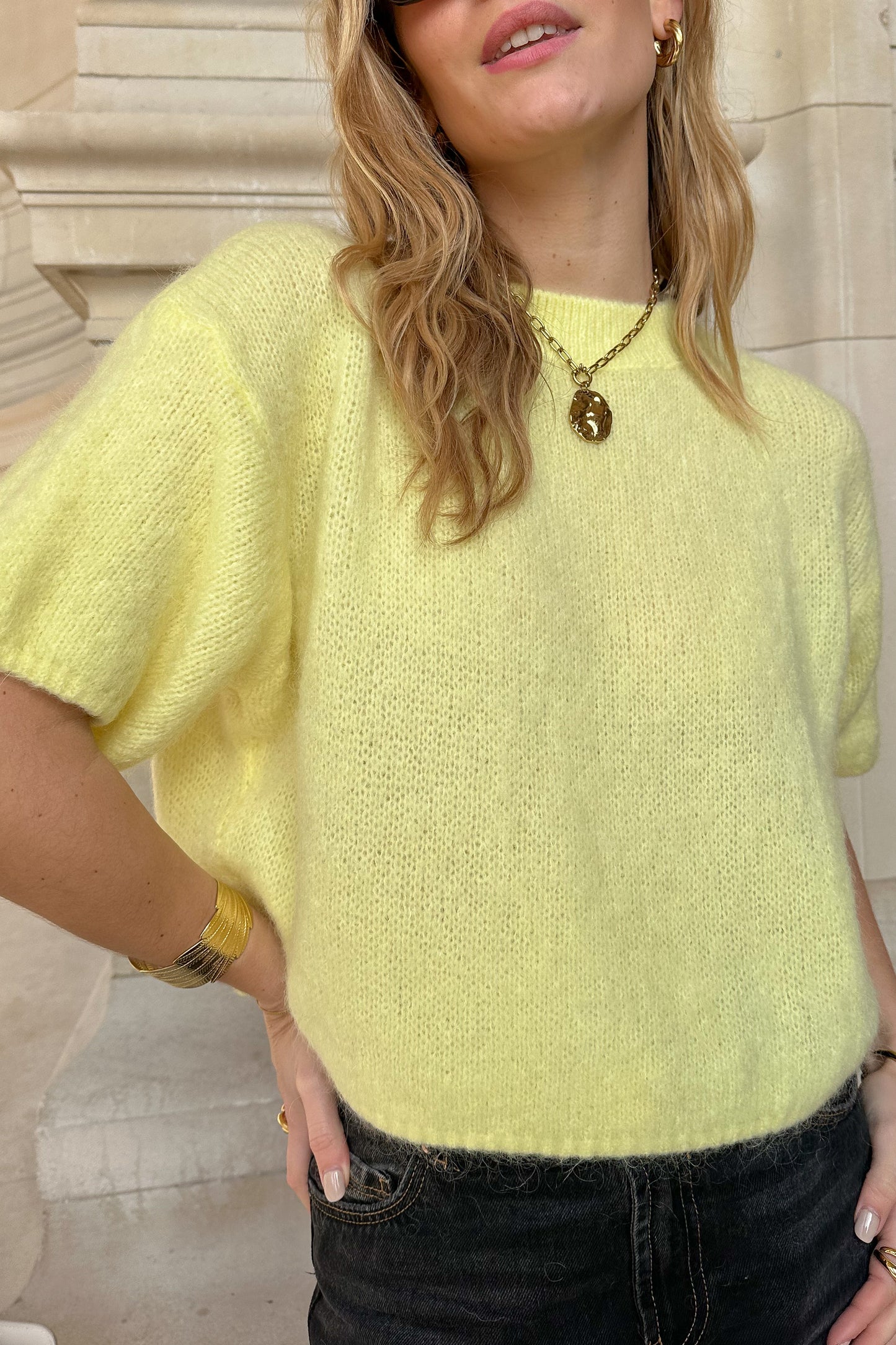 PULL TIMEO JAUNE