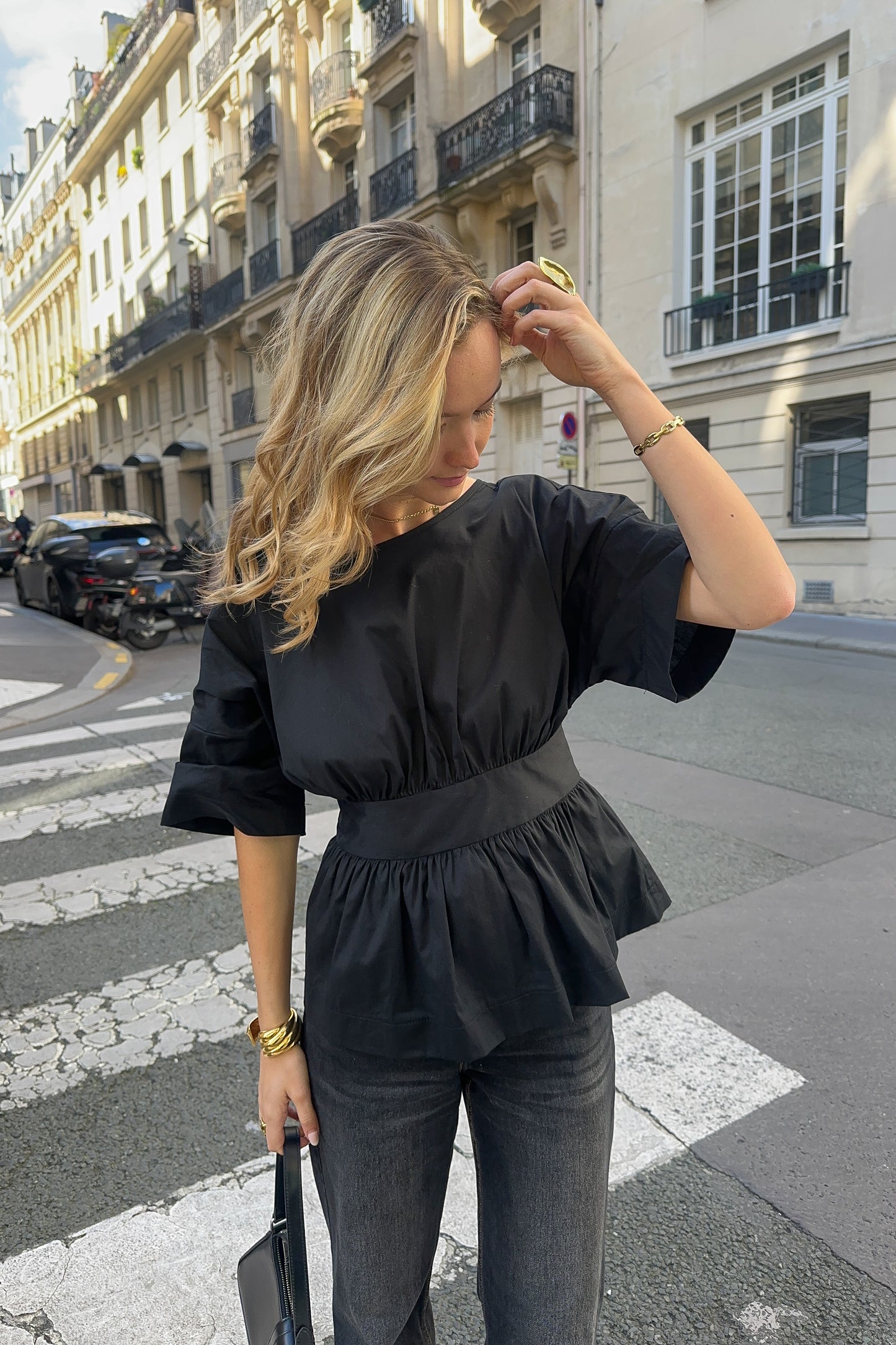 BLOUSE FLORA NOIRE