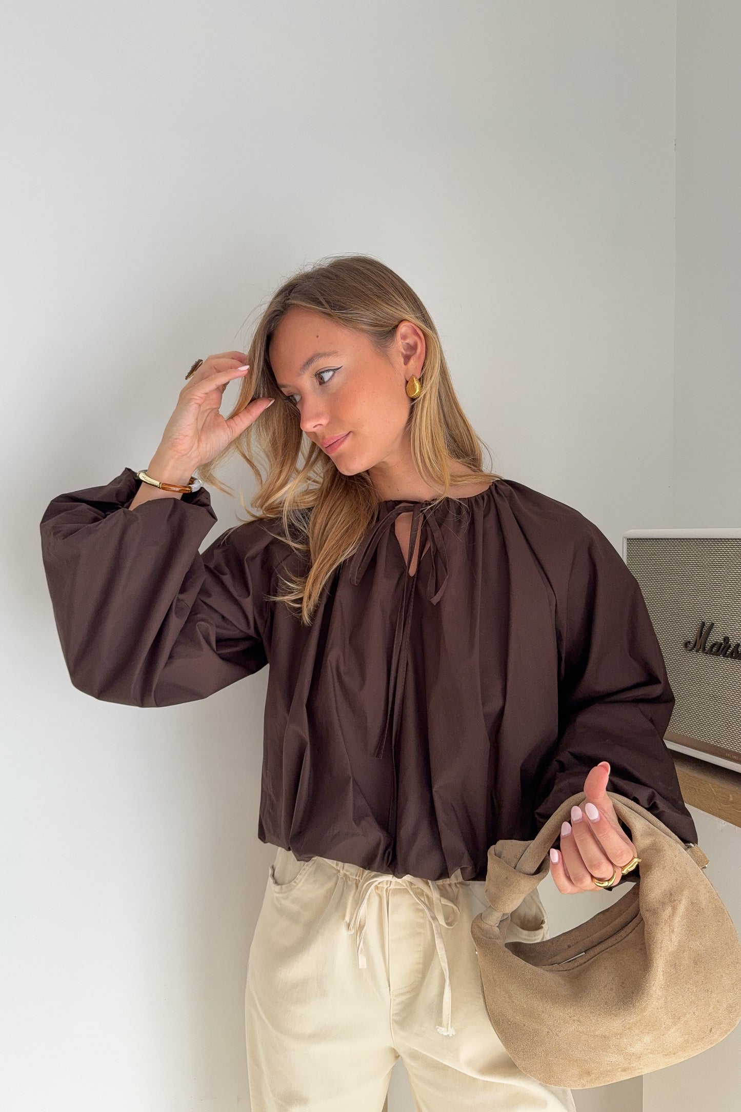 BLOUSE VALERIA MARRON