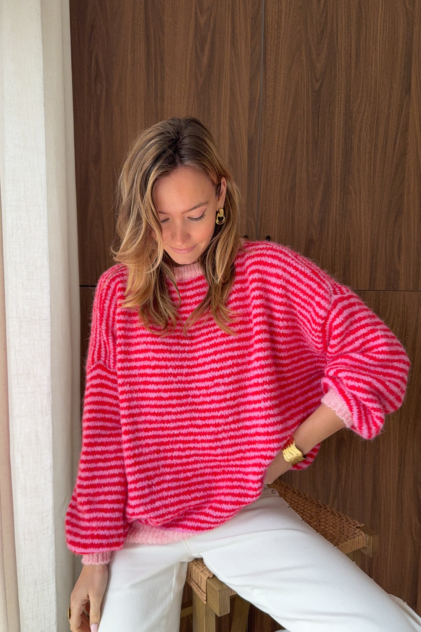 PULL LEANDRE FRAMBOISE