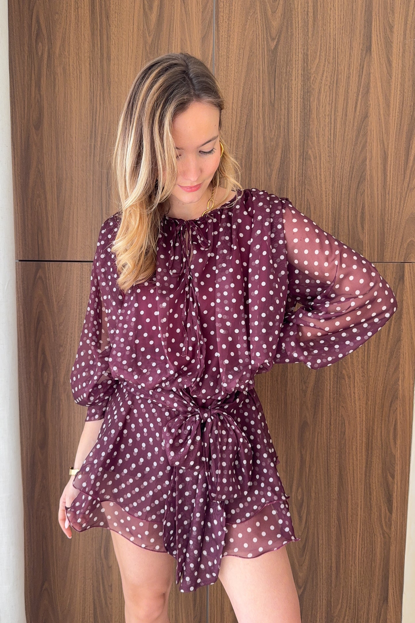 ROBE CARLOTA BORDEAUX