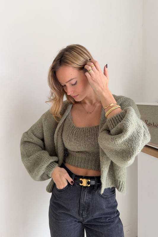 GILET ET DEBARDEUR CLOE KAKI