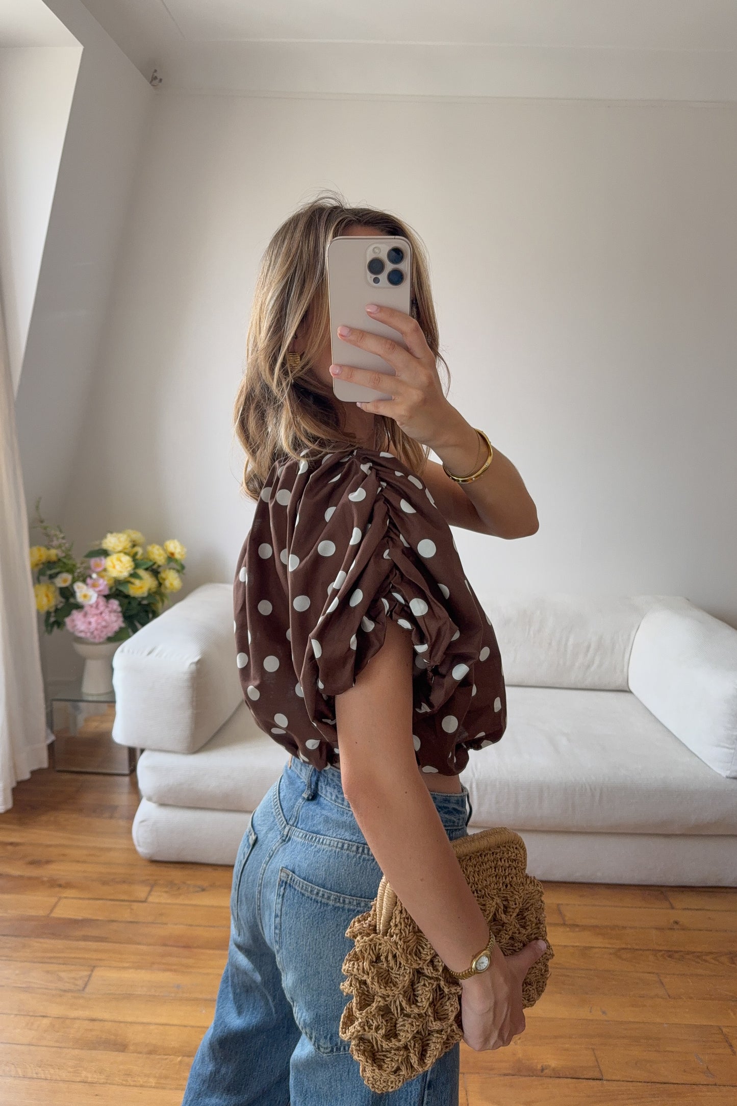 TOP LEA MARRON