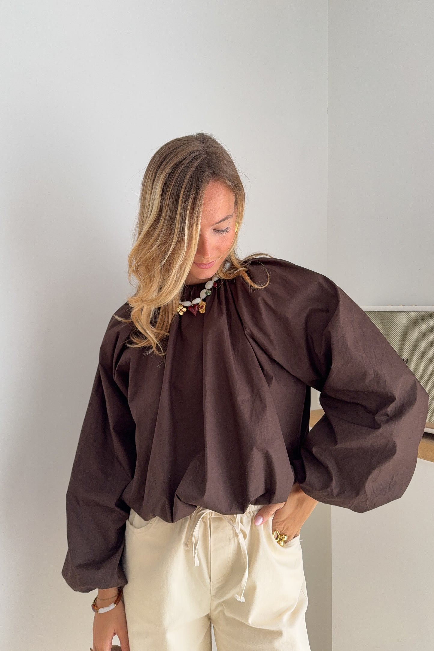 BLOUSE VALERIA MARRON