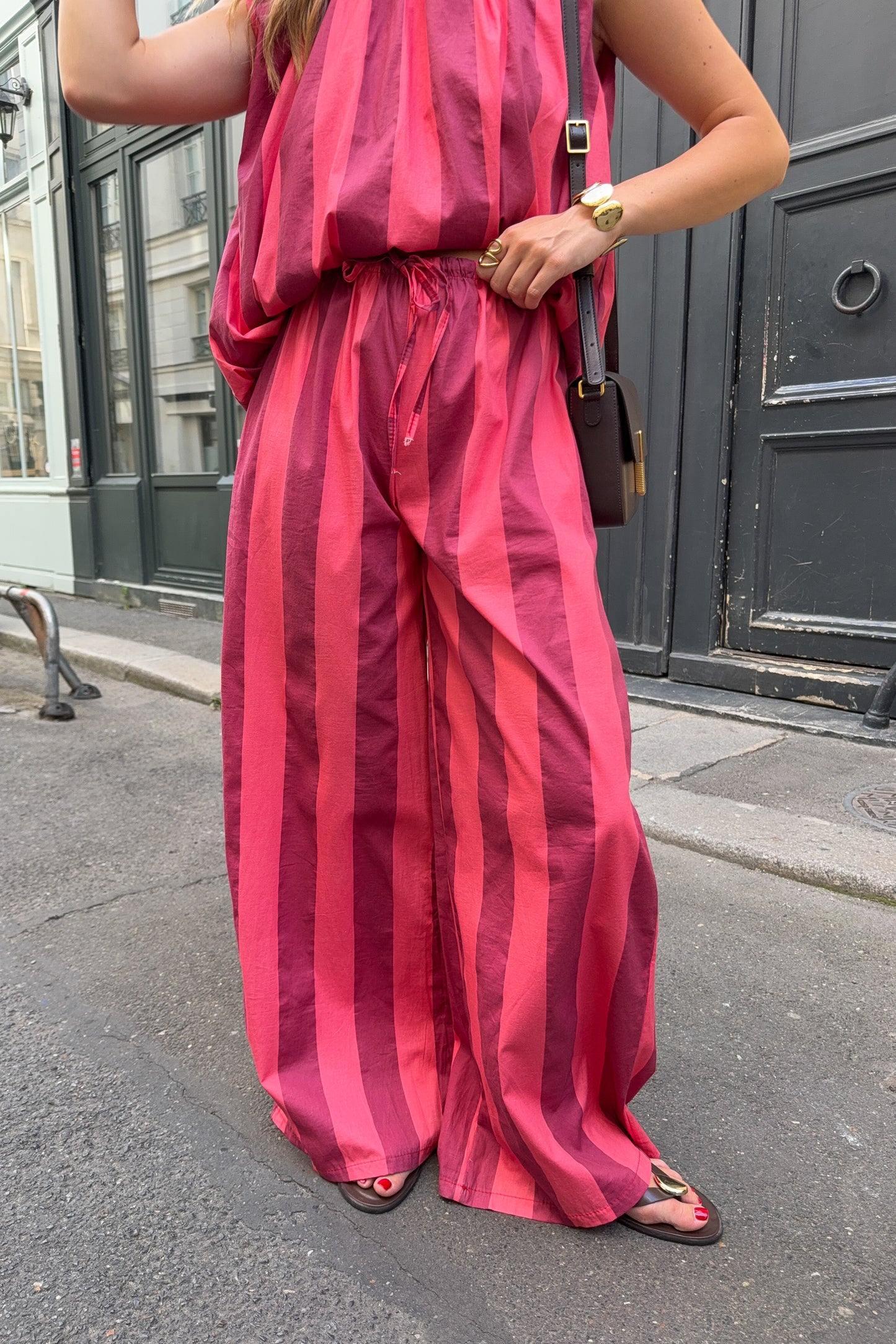 PANTALON LOUIS MAUVE ET ROSE