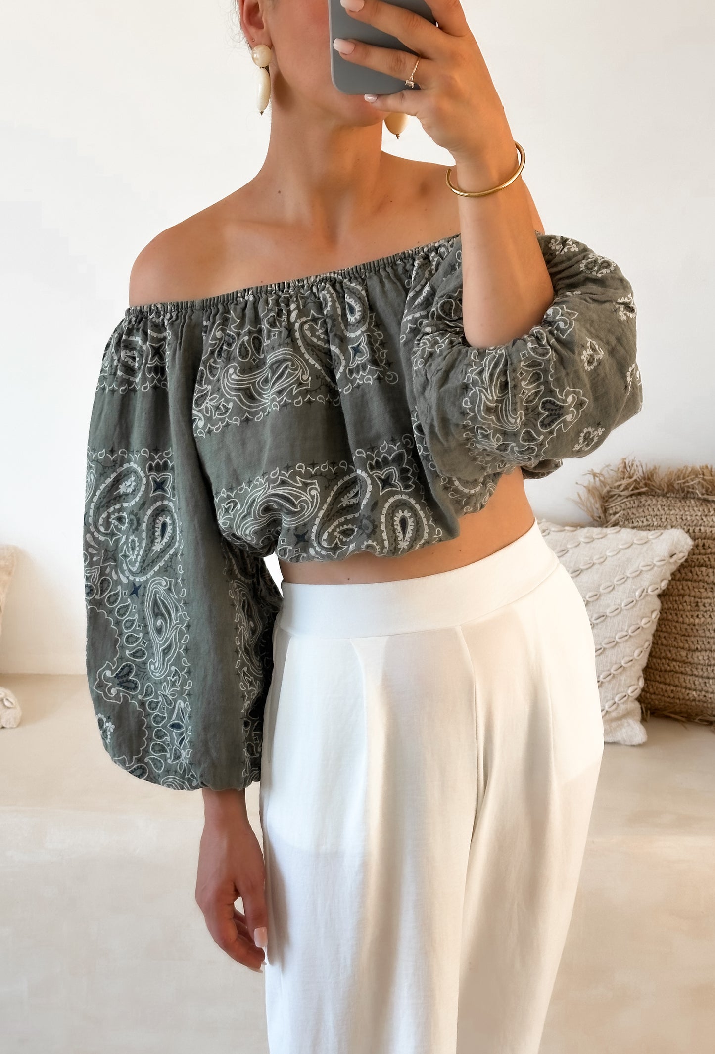 TOP BANDANA KAKI