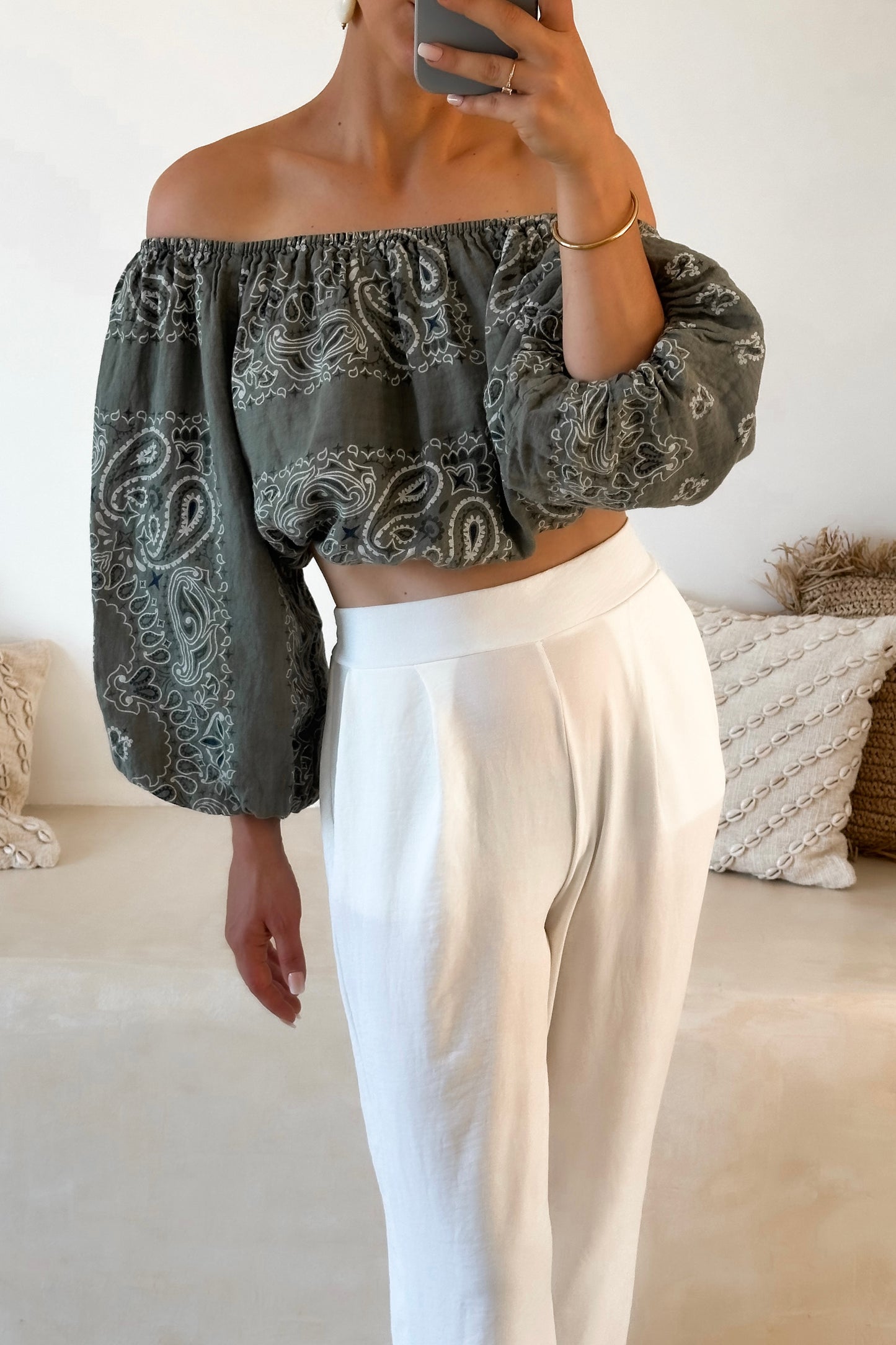 TOP BANDANA KAKI
