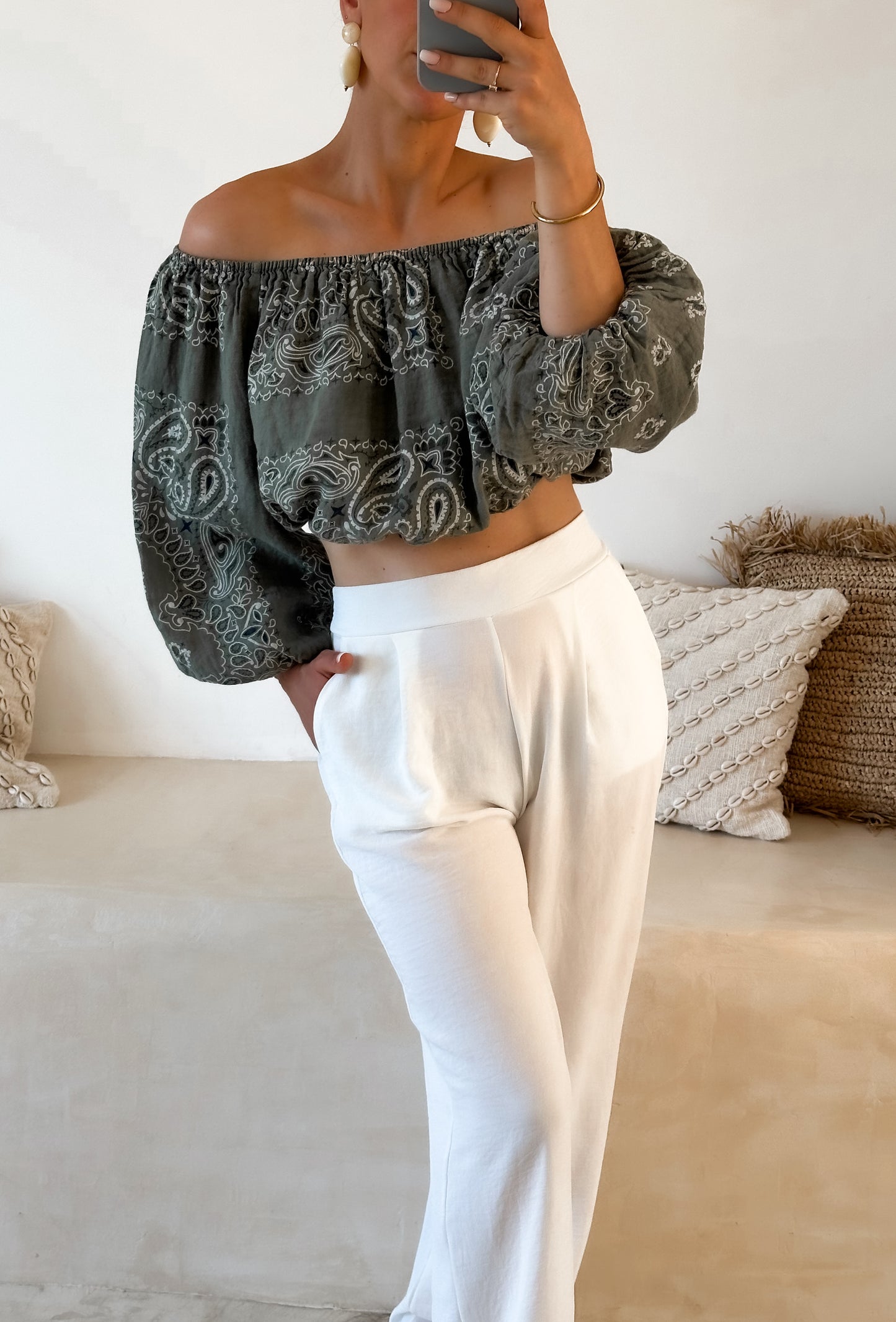 TOP BANDANA KAKI