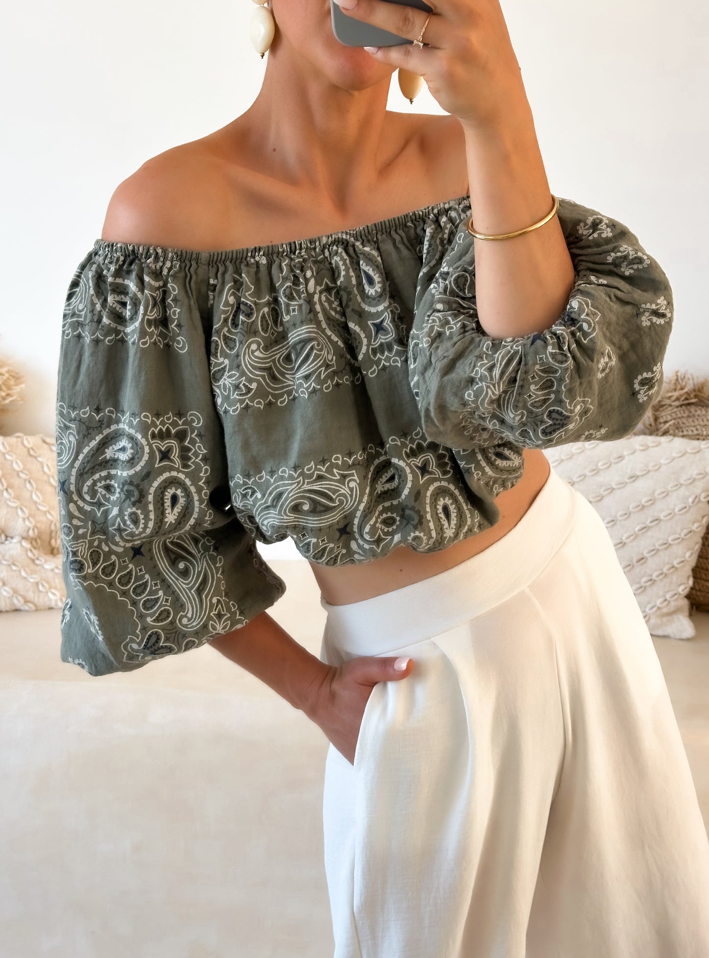 TOP BANDANA KAKI