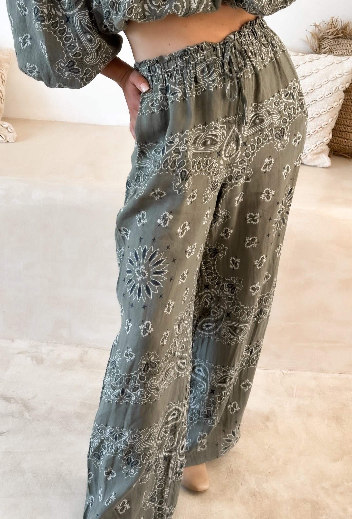 PANTALON BANDANA KAKI