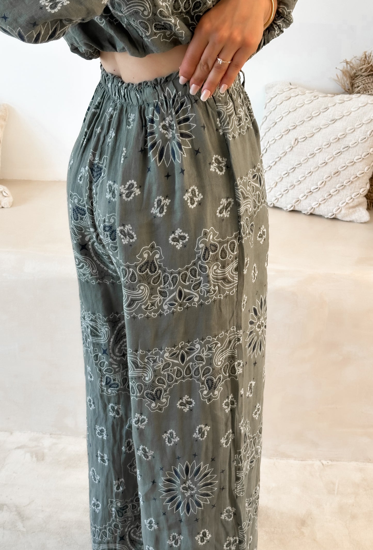 PANTALON BANDANA KAKI