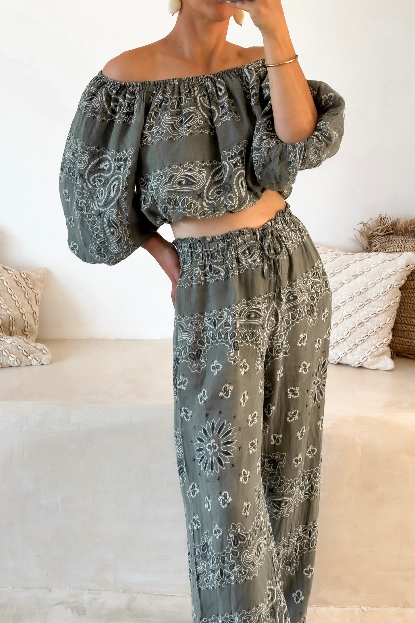 PANTALON BANDANA KAKI