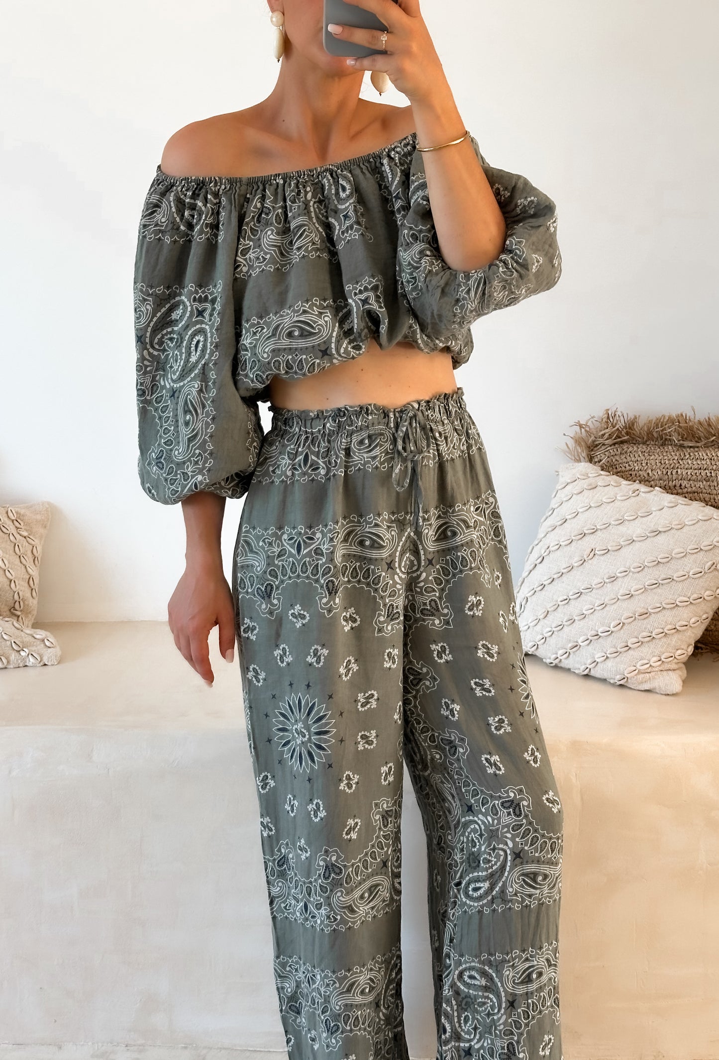 PANTALON BANDANA KAKI