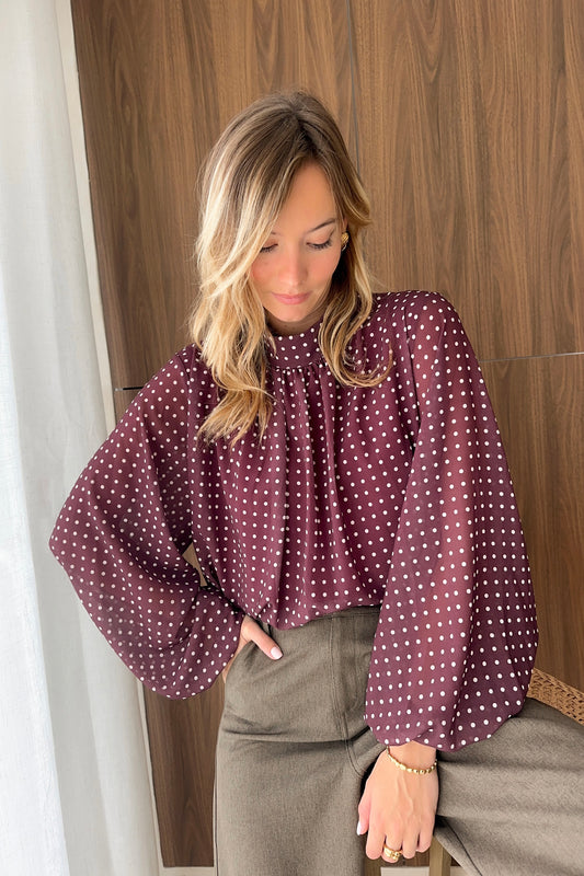 BLOUSE JEANNE BORDEAUX