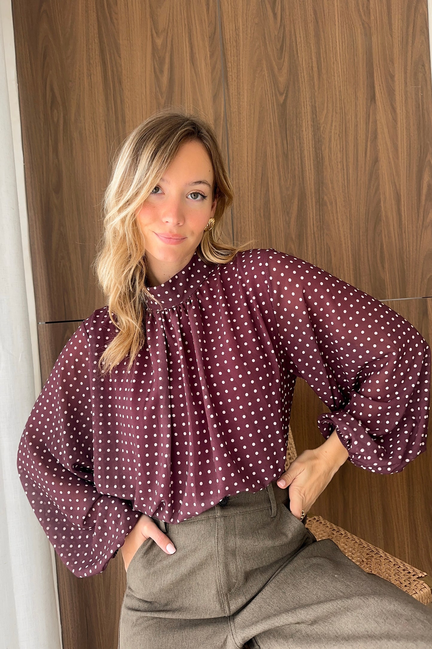 BLOUSE JEANNE BORDEAUX